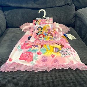 Disney Princess girls nightgown 3T with doll gown NWT